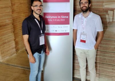 Alex and Mikel at OxiZymes Congress (Siena, Italy), July 2022