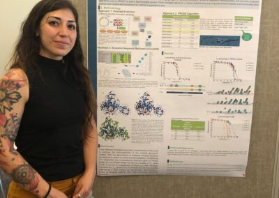 Merve and  her awarded poster at the GRC Biocatalysis Conference, Washington, USA, July 2022